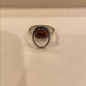 ZTA engraved silver ring